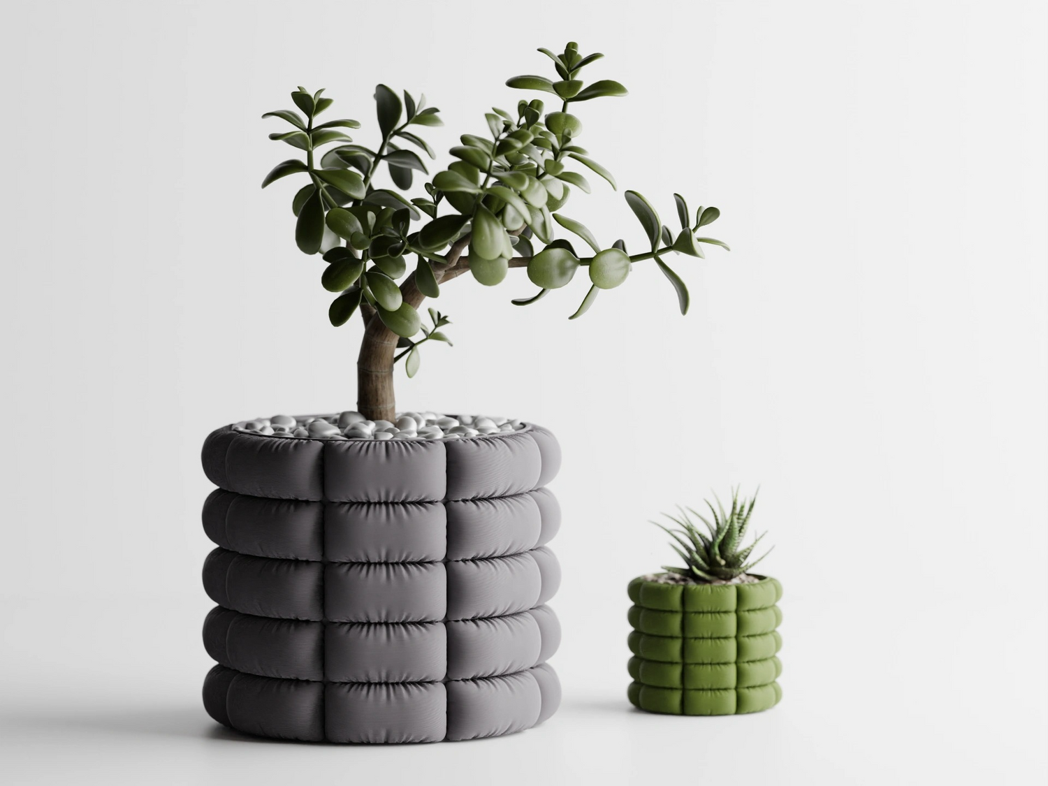 PillowStack Planter – Soft Textured Modern Plant Pot