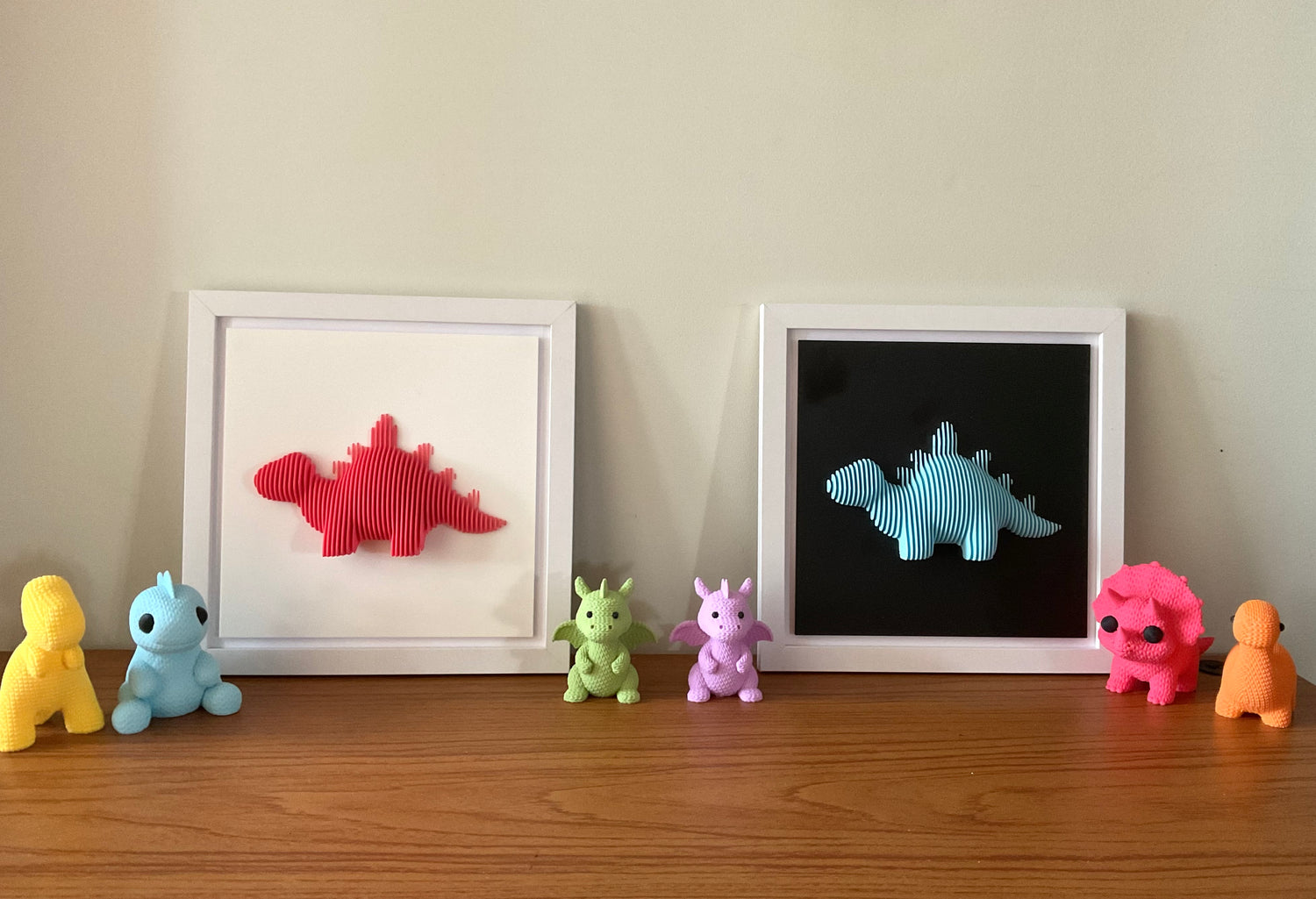 3D layered Dino wall art