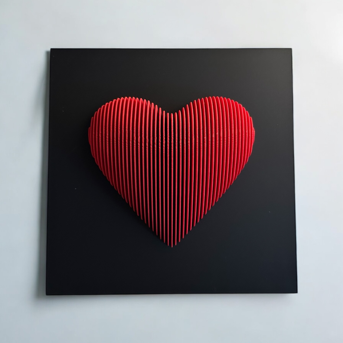 Heart Symbol Wall Art – 3D Printed Geometric Design