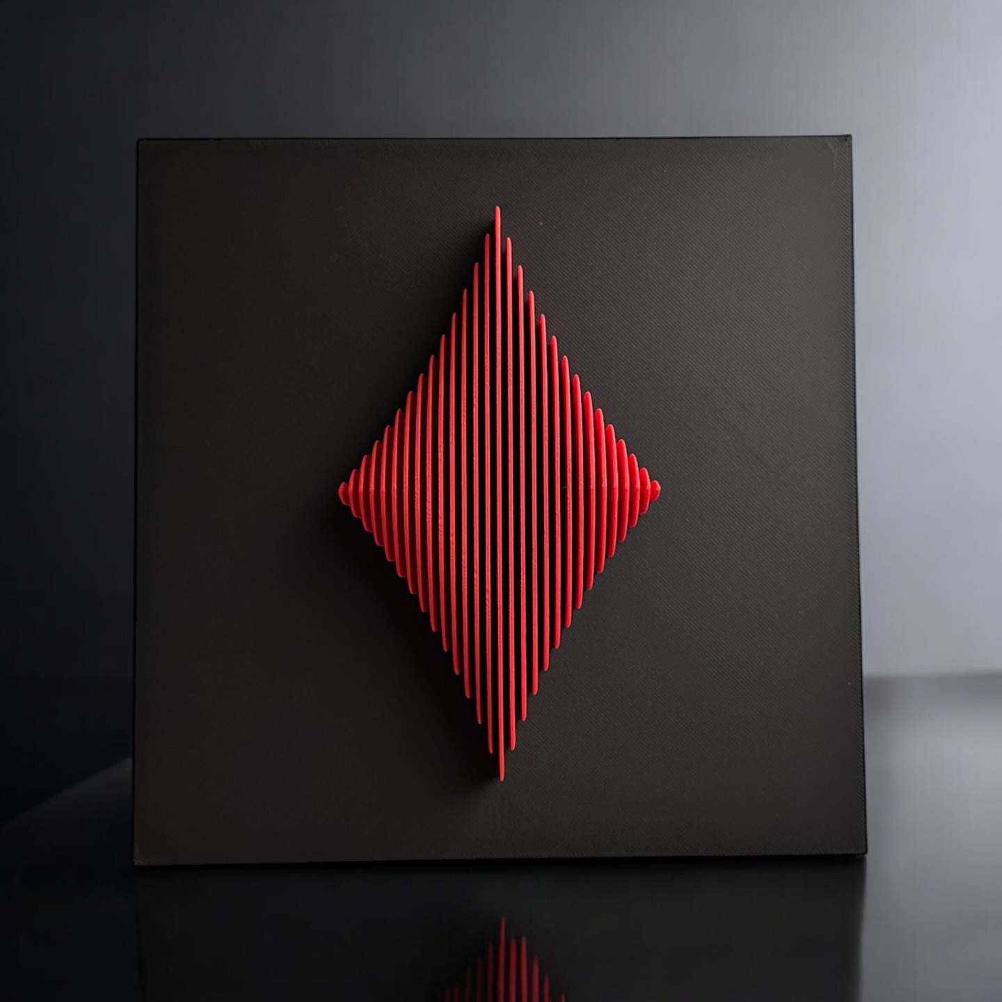 Diamond Symbol Wall Art – 3D Printed Geometric Design