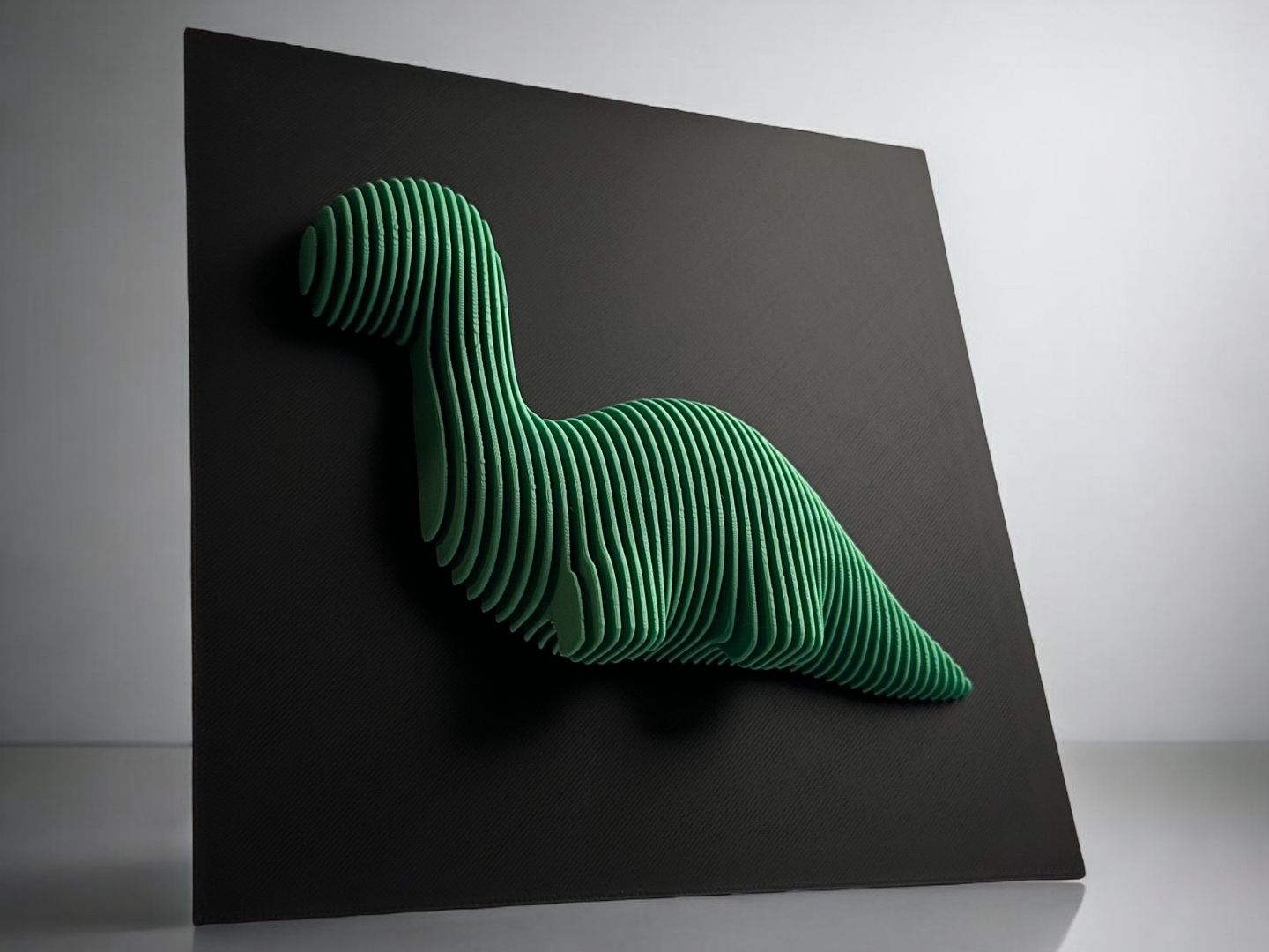 Layered Dino Wall Art – 3D Printed Brontosaurus Design