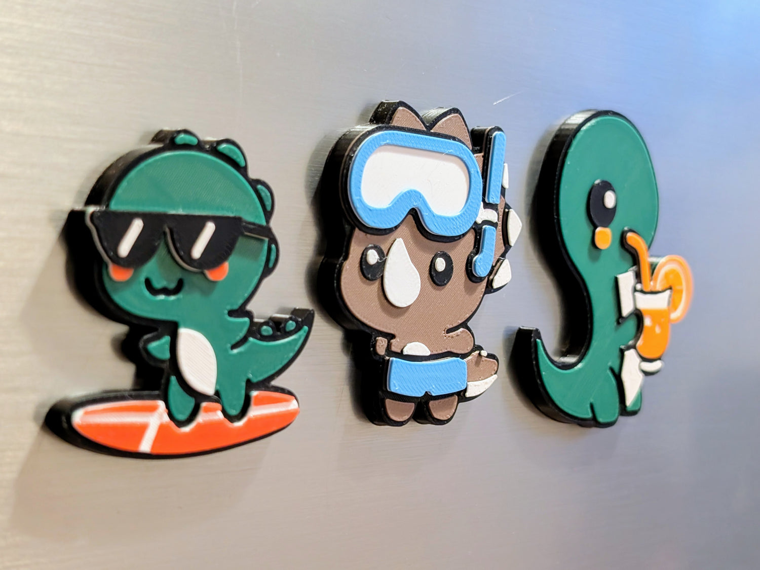 Summer Dino Magnet Set (3 Pack)