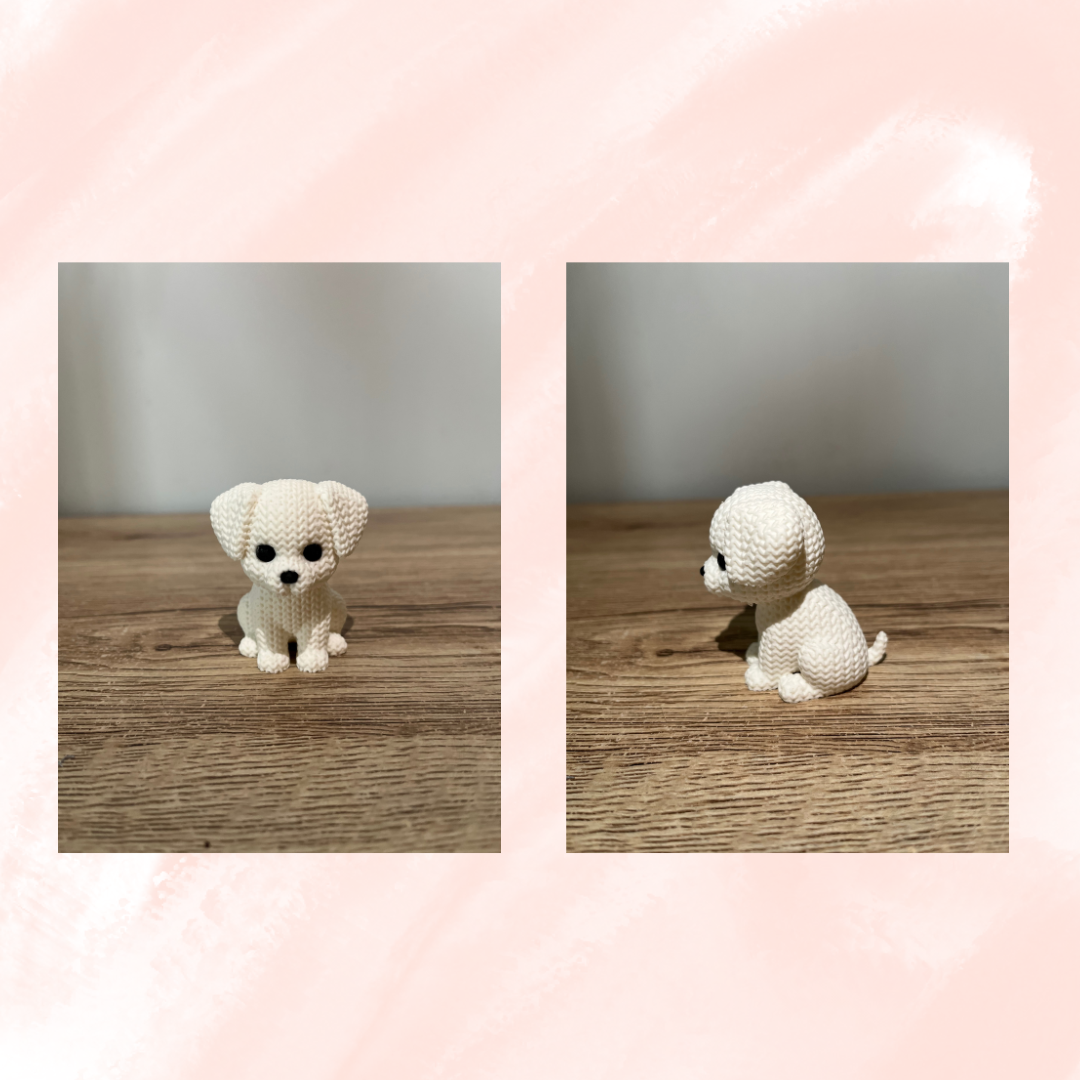 Knitted Dog Figurine