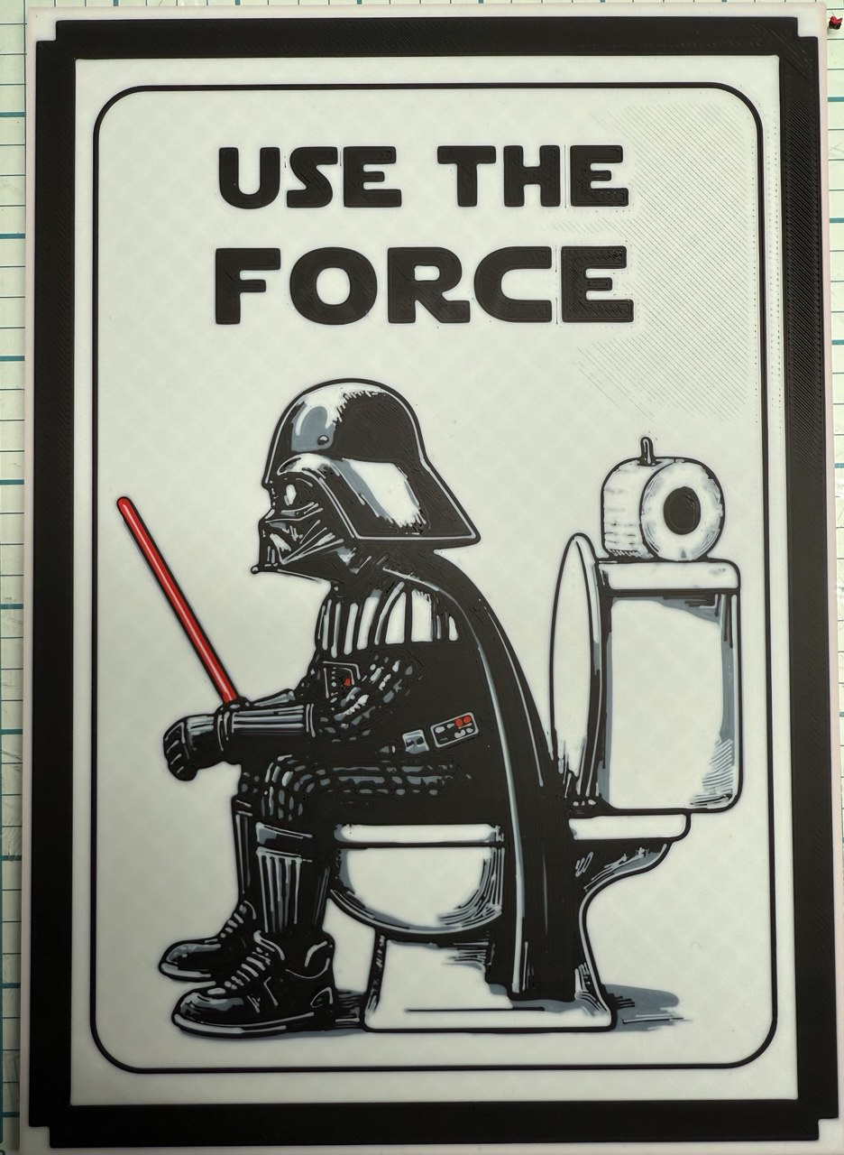 🚽 “Use The Force” Wall Sign