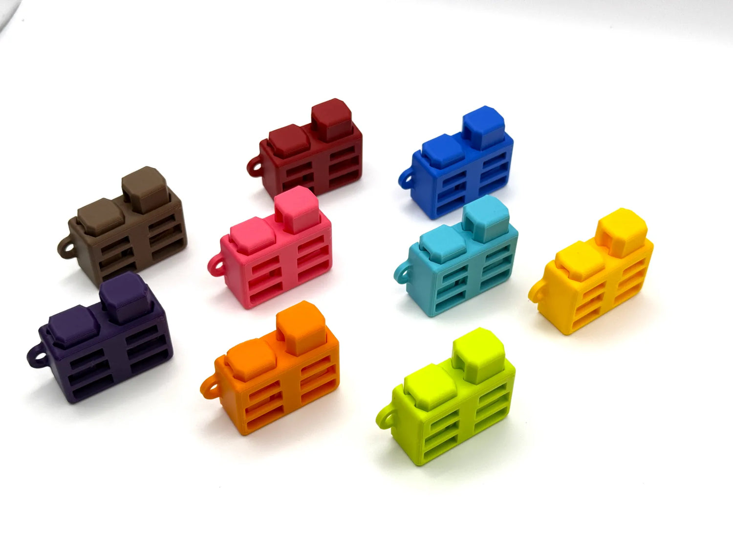 Fidget Clicker Keychain – Colorful 3D Printed Sensory Toy for Stress Relief!