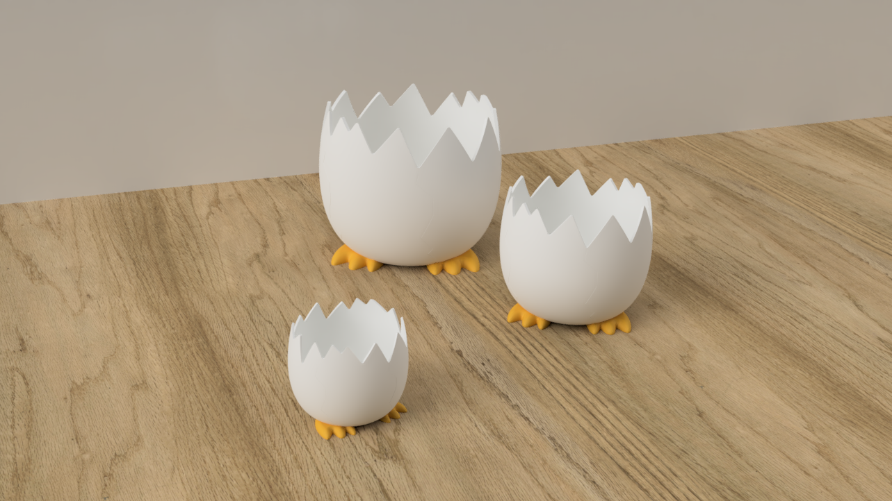 Easter Egg Holder with Cute Chick Feet