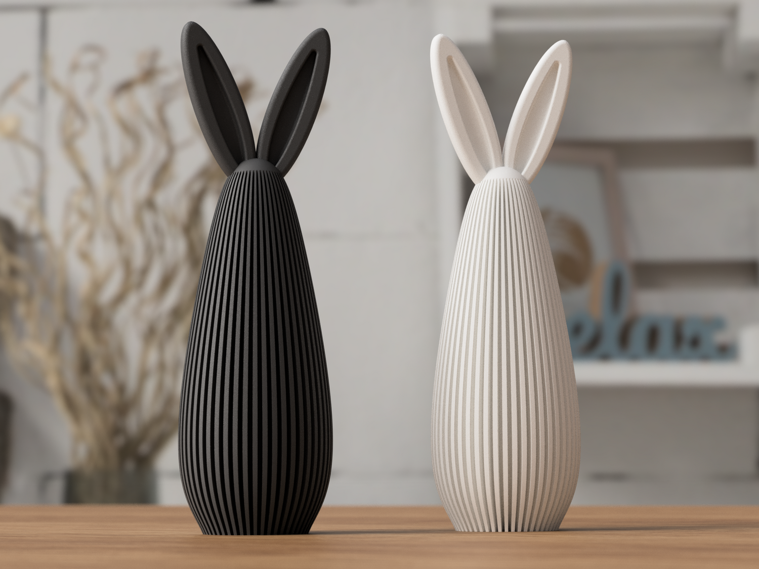 Tall Modern Bunny Figurines