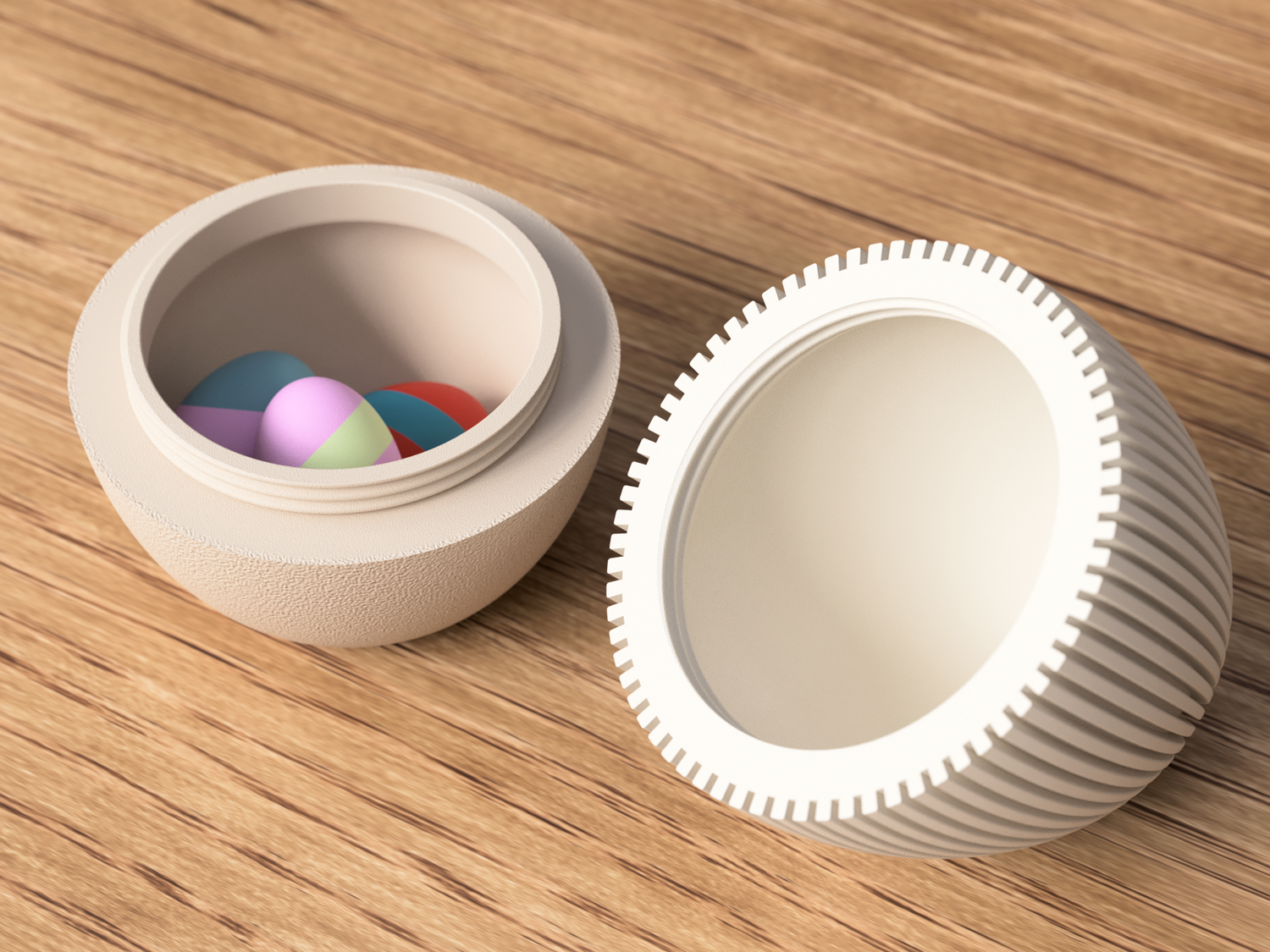 Modern Bunny Easter Egg Container
