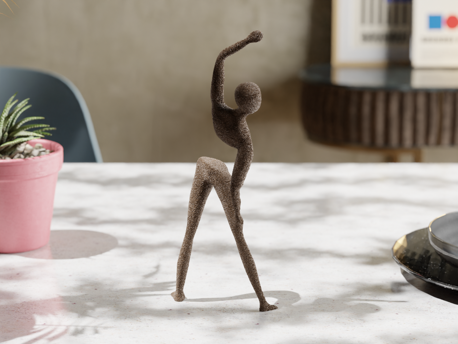 Grace in Motion – Minimalist Abstract Dancer Statue