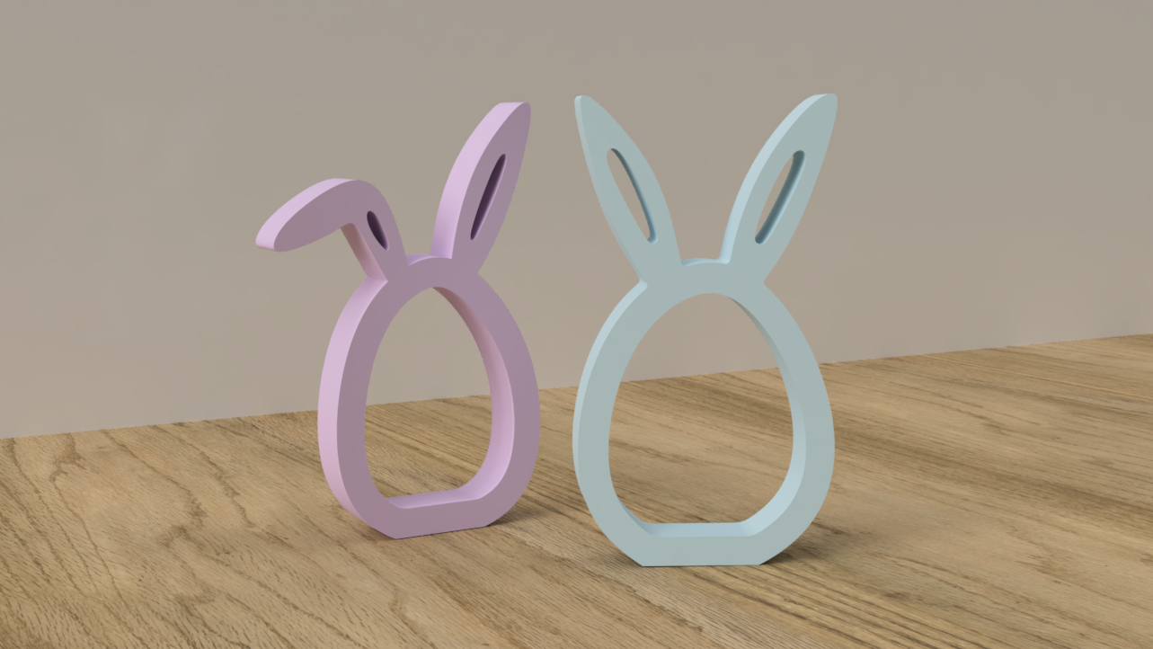 Minimalist Bunny Silhouette Easter Decor