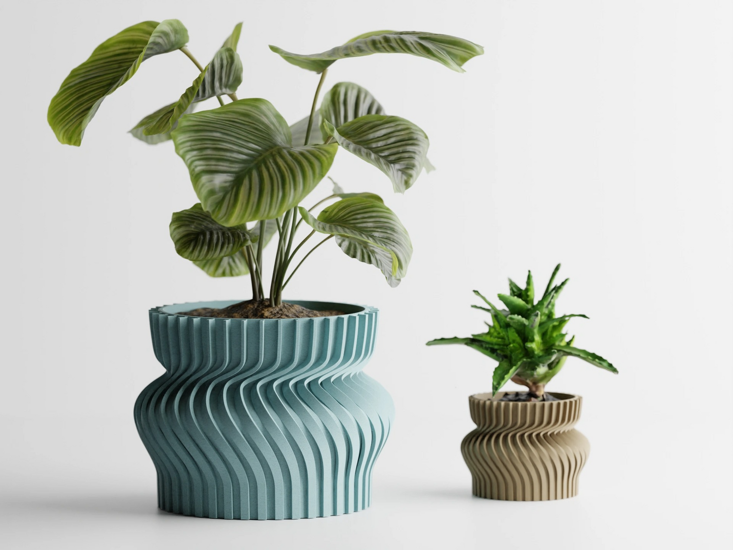 Waveform Planter – Modern Sculptural Plant Pot