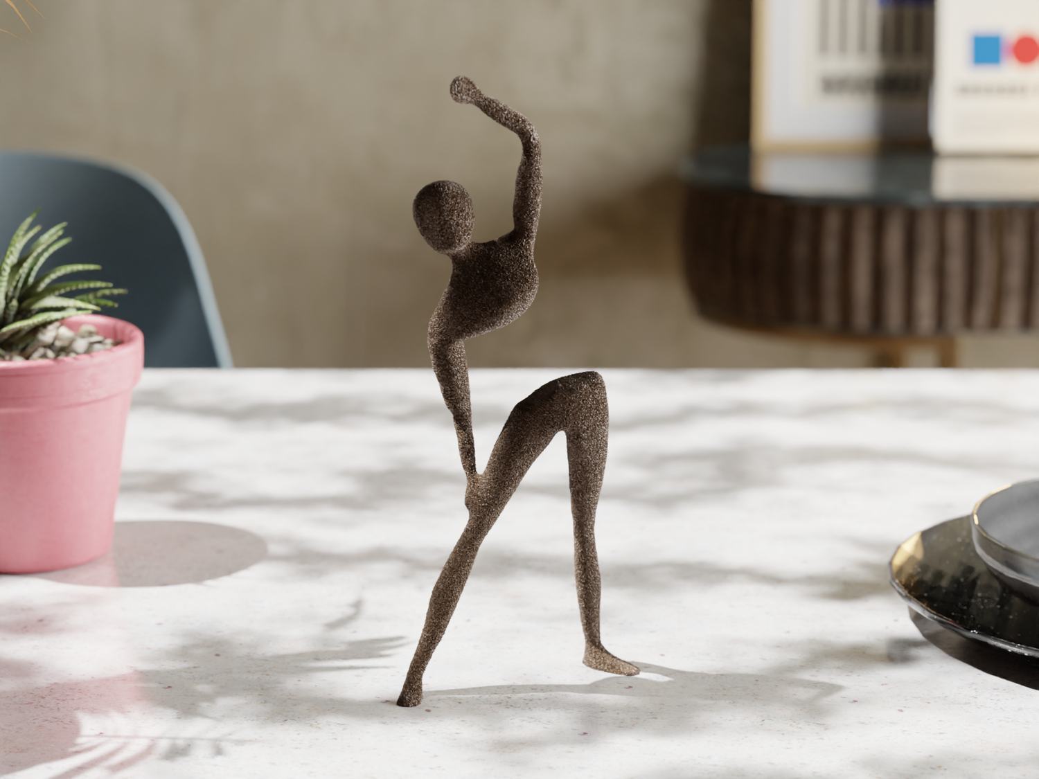 Grace in Motion – Minimalist Abstract Dancer Statue