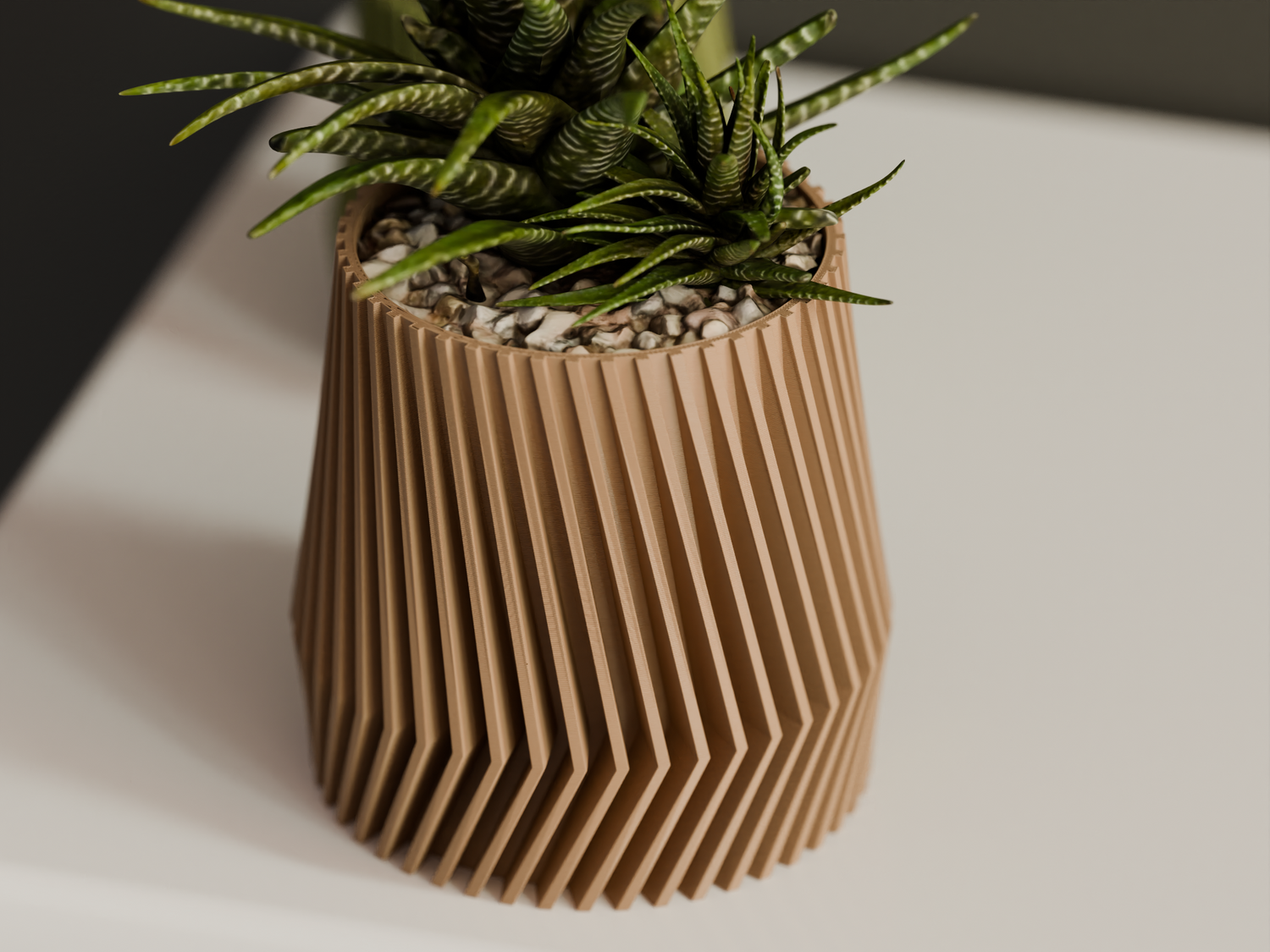 Vertex – Modern Ribbed Geometric Plant Pot