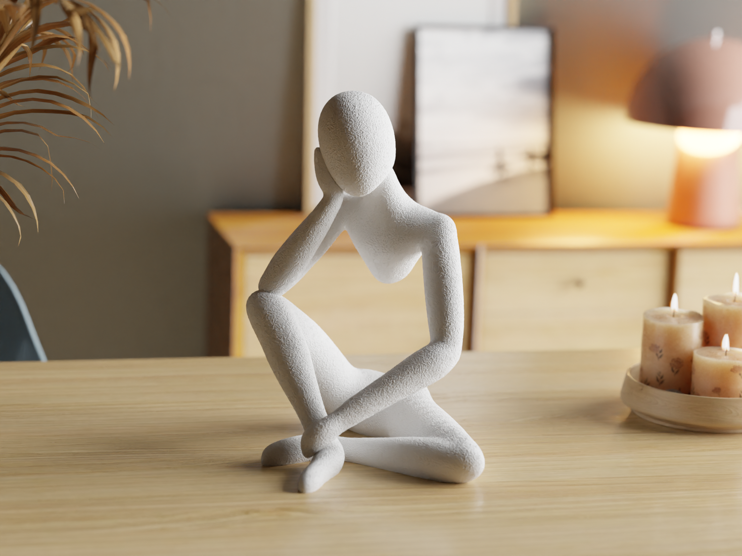 Serene Form – Minimalist Abstract Sitting Statue