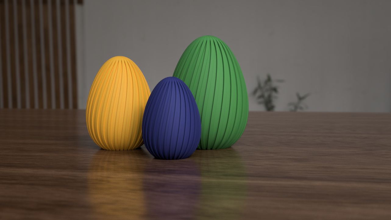 Modern Easter Egg Decor – Vibrant Colors & Multiple Sizes