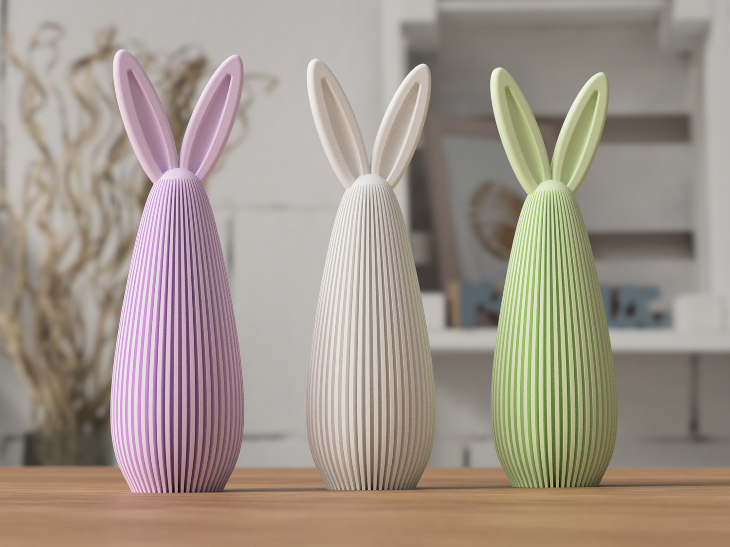 Tall Modern Bunny Figurines