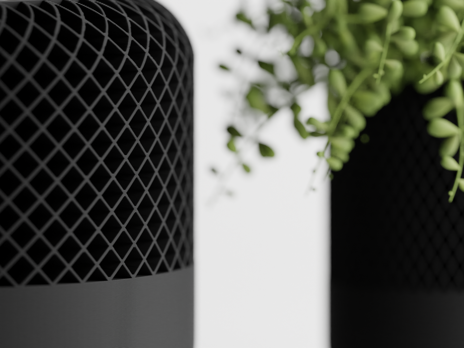 Noir Grid – Modern Textured Plant Pot