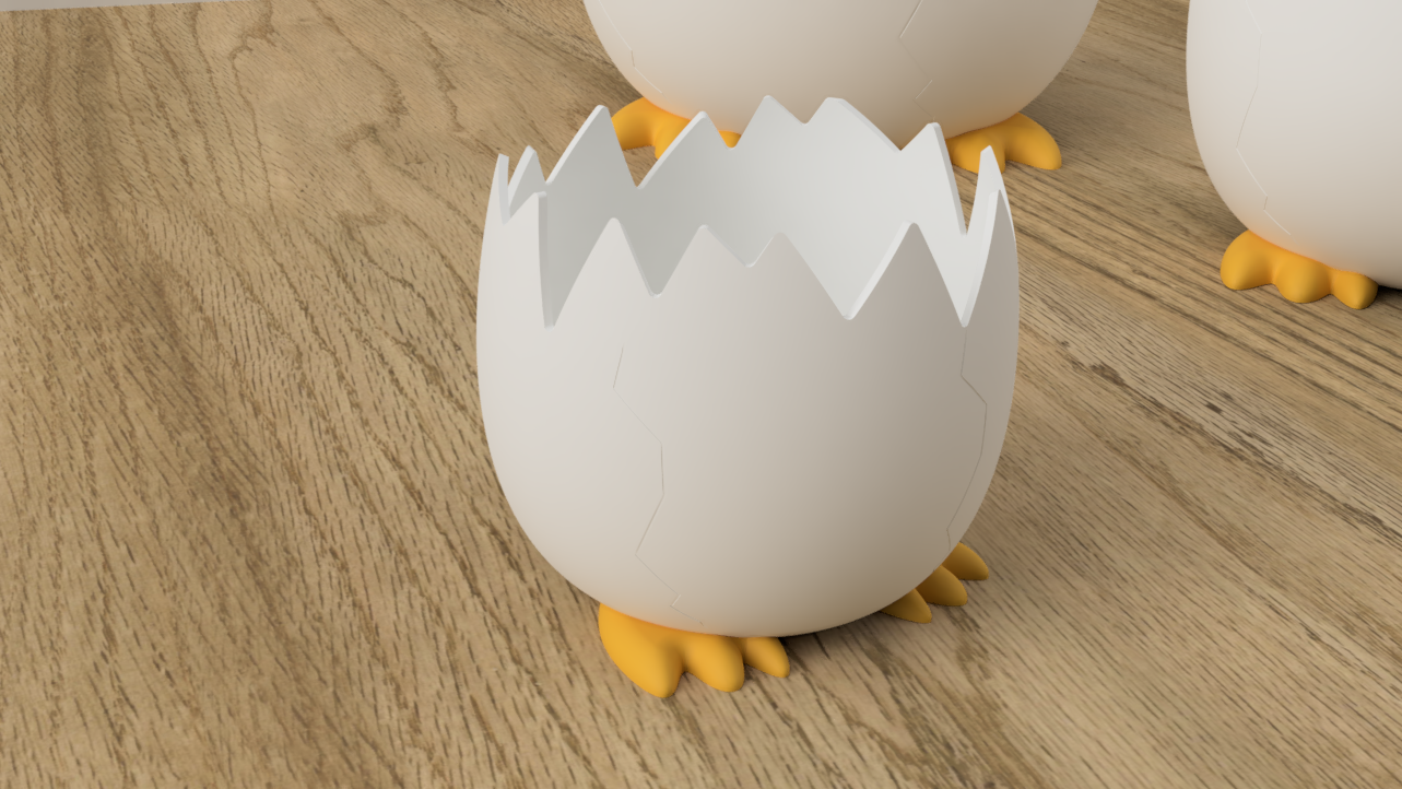 Easter Egg Holder with Cute Chick Feet