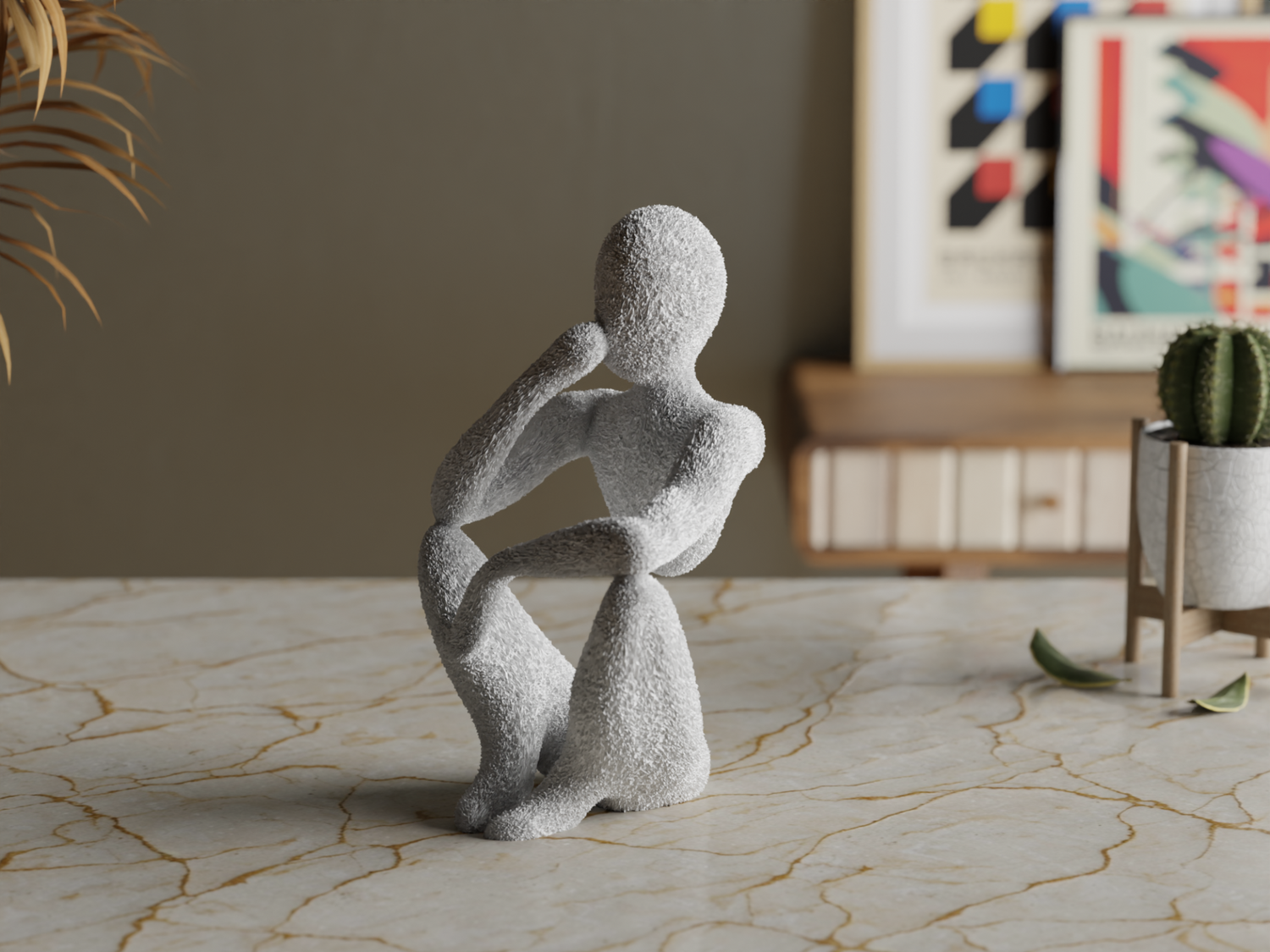 The Thinker – Modern Minimalist Sculpture for Home & Office