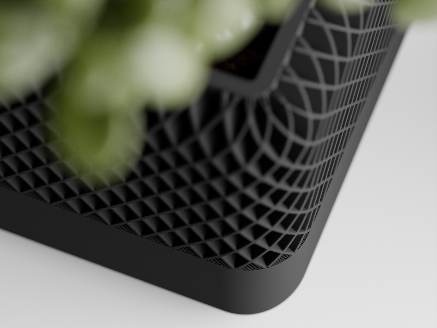 Noir Cube – Modern Geometric Planter