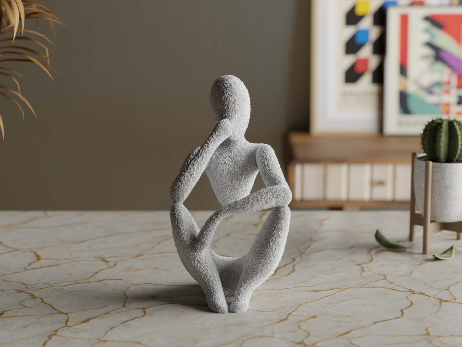 The Thinker – Modern Minimalist Sculpture for Home & Office