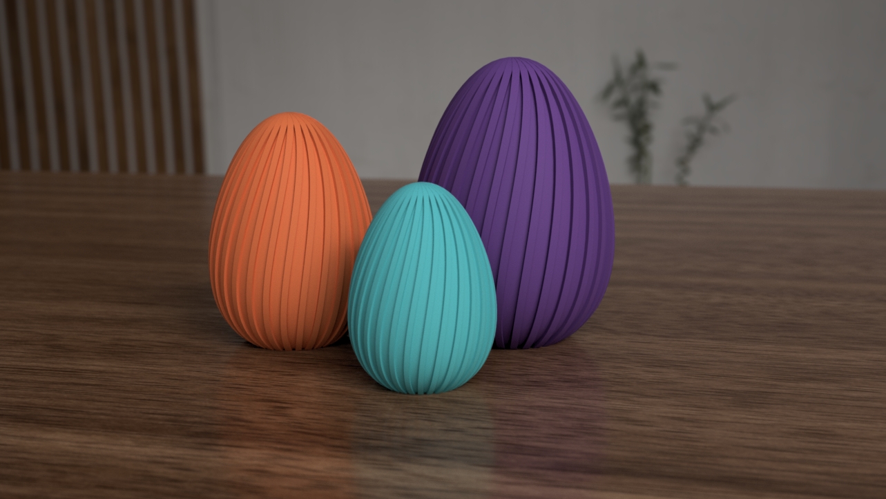 Modern Easter Egg Decor – Vibrant Colors & Multiple Sizes